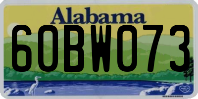 AL license plate 60BW073