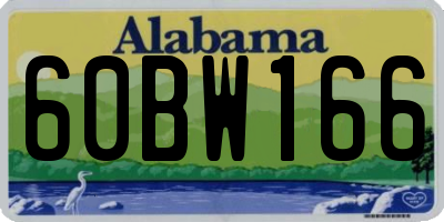 AL license plate 60BW166