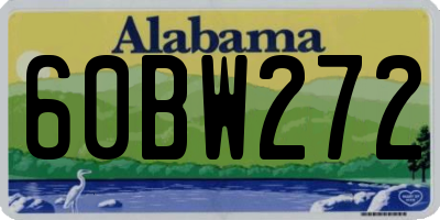 AL license plate 60BW272