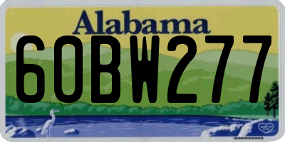 AL license plate 60BW277