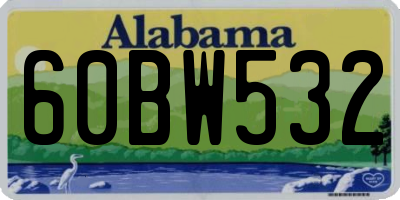AL license plate 60BW532