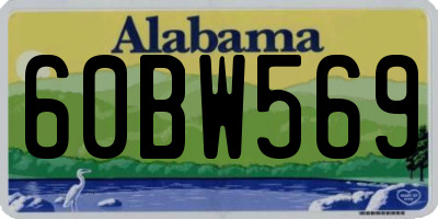 AL license plate 60BW569