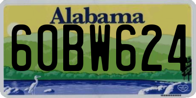 AL license plate 60BW624