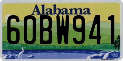 AL license plate 60BW941