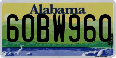 AL license plate 60BW960