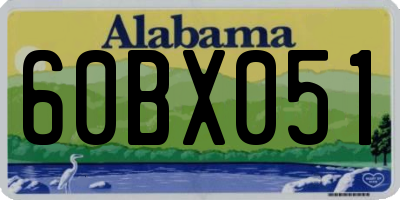 AL license plate 60BX051
