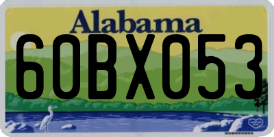 AL license plate 60BX053
