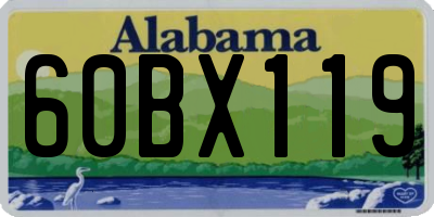AL license plate 60BX119