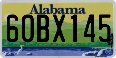 AL license plate 60BX145