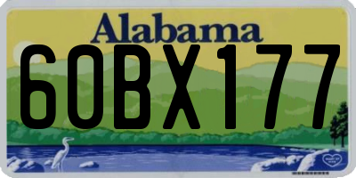 AL license plate 60BX177