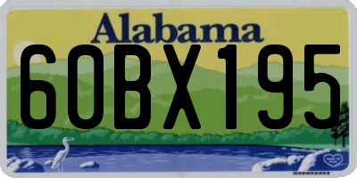 AL license plate 60BX195