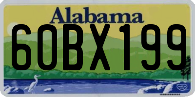 AL license plate 60BX199