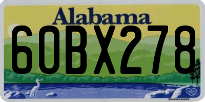 AL license plate 60BX278