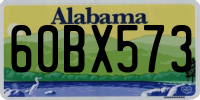 AL license plate 60BX573