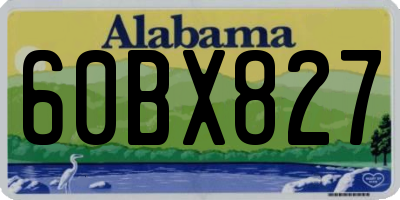 AL license plate 60BX827