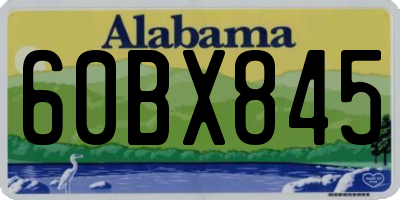 AL license plate 60BX845