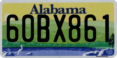 AL license plate 60BX861