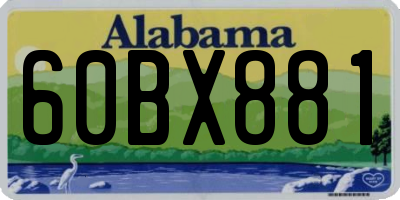 AL license plate 60BX881