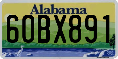 AL license plate 60BX891