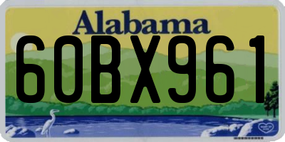 AL license plate 60BX961