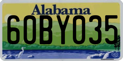 AL license plate 60BY035