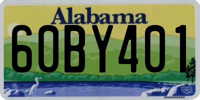AL license plate 60BY401