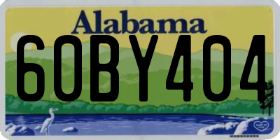 AL license plate 60BY404