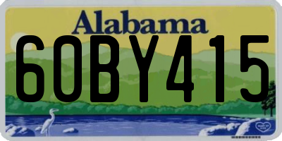 AL license plate 60BY415