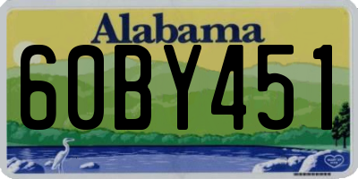 AL license plate 60BY451