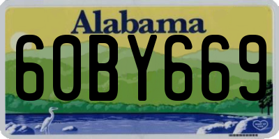 AL license plate 60BY669