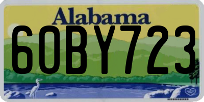 AL license plate 60BY723