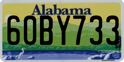 AL license plate 60BY733