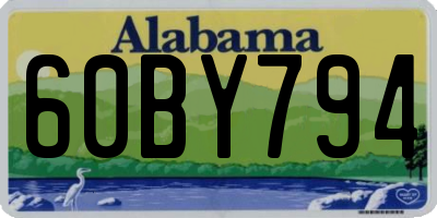 AL license plate 60BY794