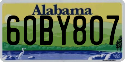 AL license plate 60BY807