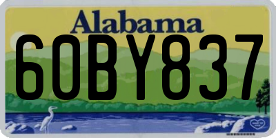 AL license plate 60BY837