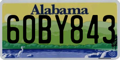 AL license plate 60BY843