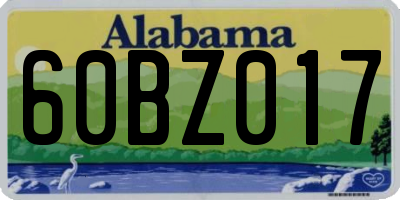 AL license plate 60BZ017