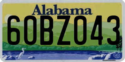 AL license plate 60BZ043