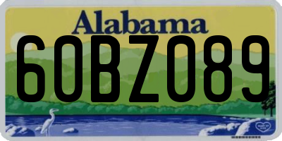 AL license plate 60BZ089