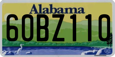 AL license plate 60BZ110