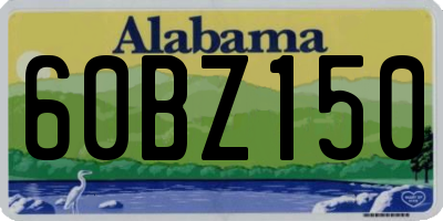 AL license plate 60BZ150