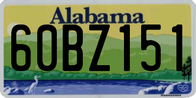 AL license plate 60BZ151
