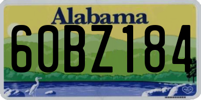 AL license plate 60BZ184
