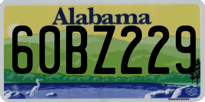 AL license plate 60BZ229