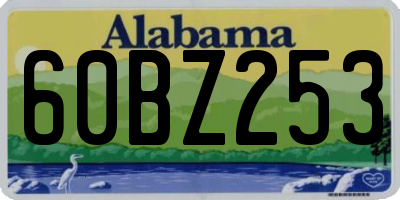 AL license plate 60BZ253