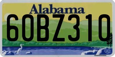 AL license plate 60BZ310