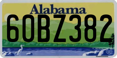 AL license plate 60BZ382