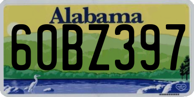 AL license plate 60BZ397