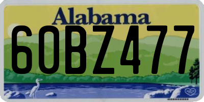 AL license plate 60BZ477