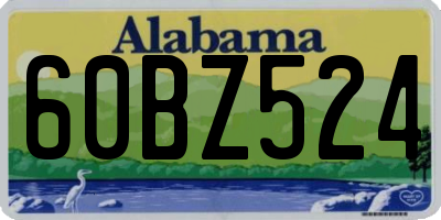 AL license plate 60BZ524